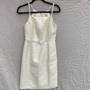Anthropologie Paper Crown white gold shimmer bride